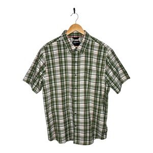 Marmot Syrocco Plaid Button‎ Up Short Sleeve Hiking Shirt Outdoor Men Size XL